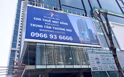 bảng hộp đèn tòa nhà Hoàng Huy HN