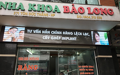 Lắp đặt màn hình led tại nha khoa Bảo Long