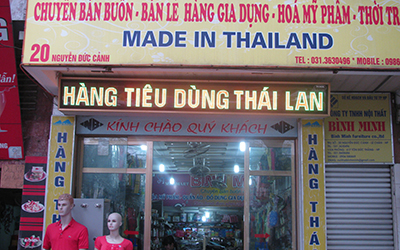 Bảng led chữ cứng hàng tiêu dùng Thái Lan