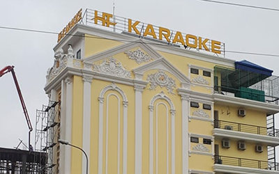 Thi công bộ chữ led cho quán karaoke