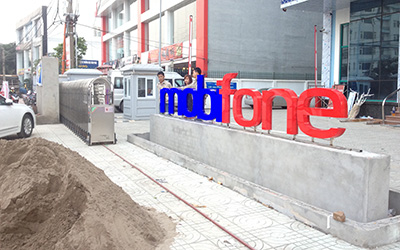 Lắp đặt bộ chữ cho Mobiphone Vĩnh Phúc