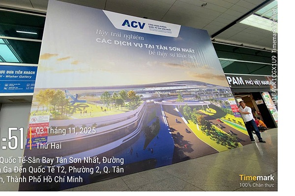 màn hình led tại sân bay Tân Sơn Nhất